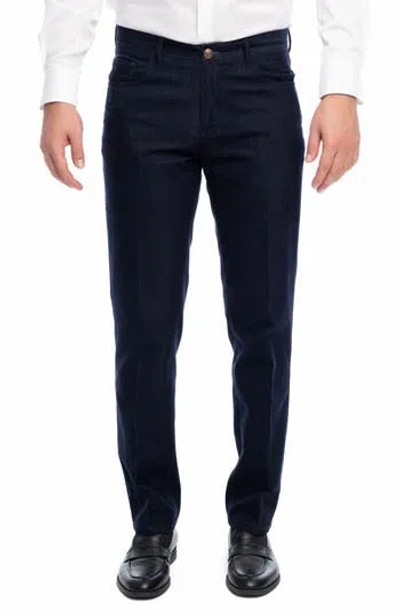Vellapais Stretch Cotton-blend Long Casual Pants In Black