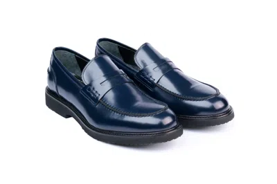 Vellapais Tavro Penny Loafer In Navy Blue