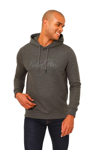 Vellapais Troyes  Graphic Logo Hoodie Sweater In Grey