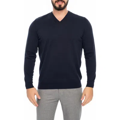 Vellapais V-neck Sweater In Navy Blue