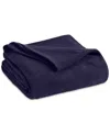 Vellux Brushed Microfleece Queen Blanket Bedding In Navy
