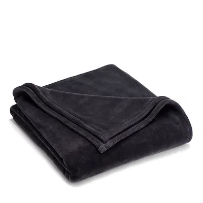 Vellux Faux Sheared Mink Blanket, Full/queen In Charcoal