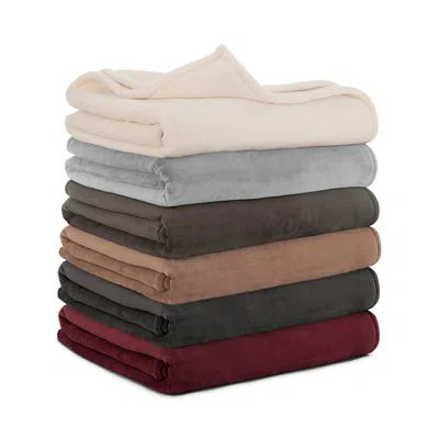Vellux Faux Sheared Mink Blanket, King In Ivory