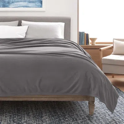 Vellux Microfleece Blanket, Blanket,  All-season Comfort,  Supersoft Lightweight Throw Blanket, Plush Throw In Tornado Gray
