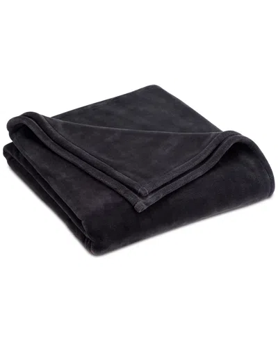 Vellux Sheared Mink Blanket, Full/queen In Charcoal