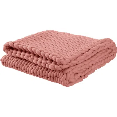 Vellux Weighted Knit Blanket In Brown