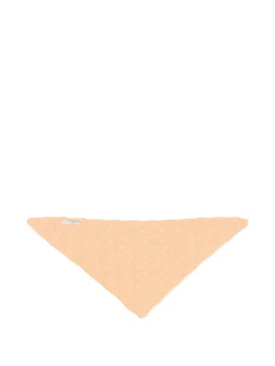 Vélocipède Kids' Crochet-knit Triangle Scarf In Neutral