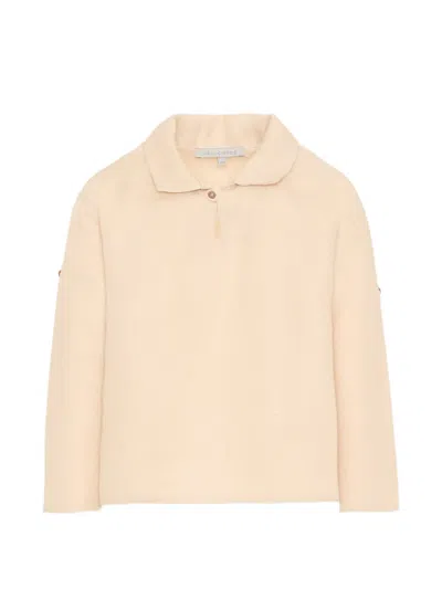 Vélocipède Kids' Long-sleeve Polo Shirt In Neutral