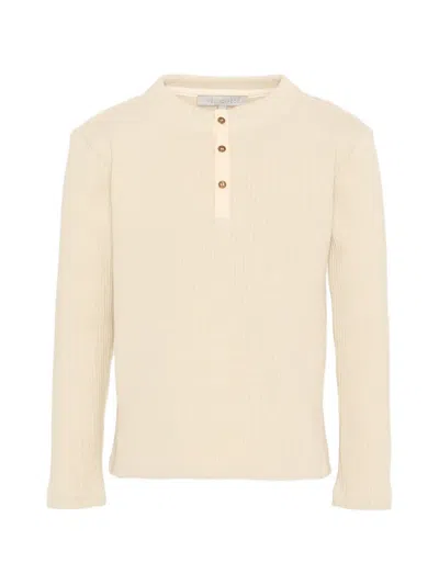 Vélocipède Long-sleeved Polo Sweater In Neutral