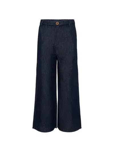 Vélocipède Kids' Wide-leg Jeans In Blue