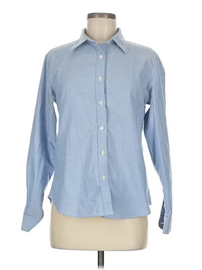 Pre-owned Velocity Long Sleeve Button Down Shirt In Blue
