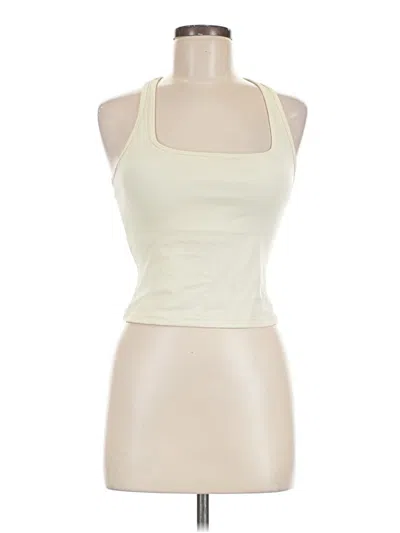 Pre-owned Velocity Tank Top Ivory Halter Neckline Tops