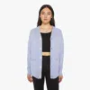 VELVA SHEEN FRENCH TERRY CARDIGAN FOGGY BLUE SWEATER