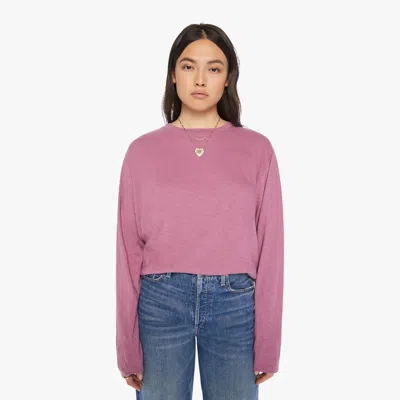 Velva Sheen Rolled Long Sleeve Regular T-shirt Plum T-shirt In Purple