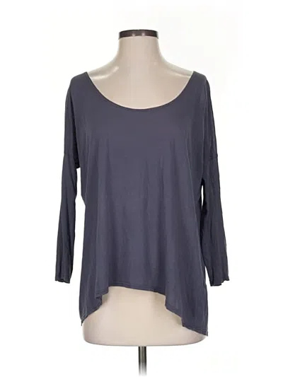 Pre-owned Velvet 3/4 Sleeve T-shirt In Gray