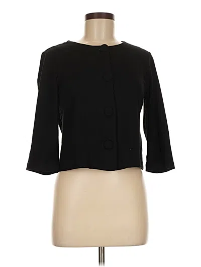 Pre-owned Velvet 3/4 Sleeve Top Black Crew Neck Tops