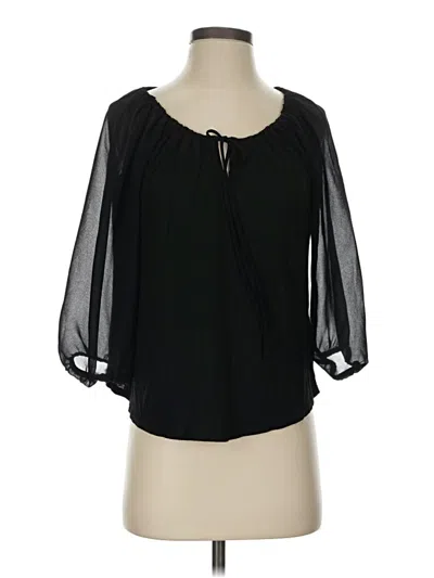 Pre-owned Velvet 3/4 Sleeve T-shirt In Black