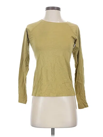 Pre-owned Velvet 3/4 Sleeve T-shirt In Gold