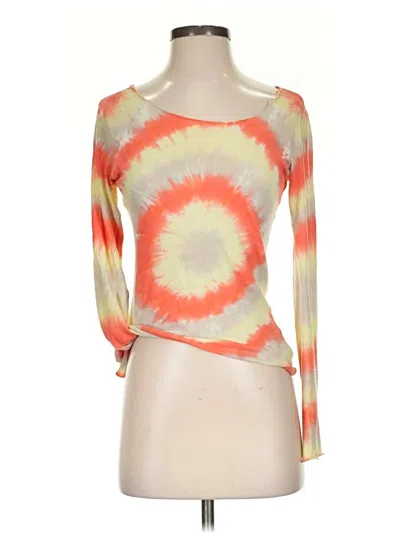 Pre-owned Velvet 3/4 Sleeve T-shirt In Orange