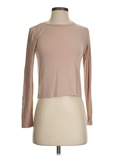 Pre-owned Velvet 3/4 Sleeve T-shirt In Tan
