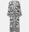 Velvet Addison Printed Cardigan In Multi