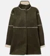 Velvet Albany Faux Suede Jacket In Green
