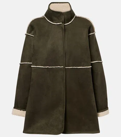 Velvet Albany Faux Suede Jacket In Green