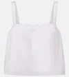Velvet Andrea Cotton And Silk Voile Top In White