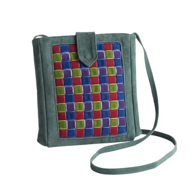 Velvet Atelier Women's Astra Green Crossbody Bag