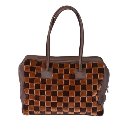 Velvet Atelier Women's Brown / Gold Inés Brown Bag In Multi