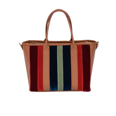 Velvet Atelier Women's Brown / Green Betty Terracotta Shoulder Bag In Multi