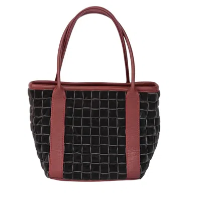Velvet Atelier Women's Grey Cholito Maroon Hand Bag In Gray