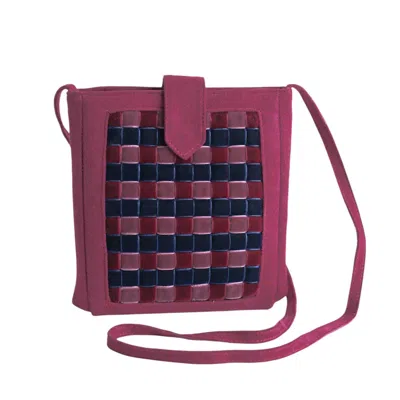 Velvet Atelier Women's Purple / Blue Astra Mauve Crossbody Bag In Multi
