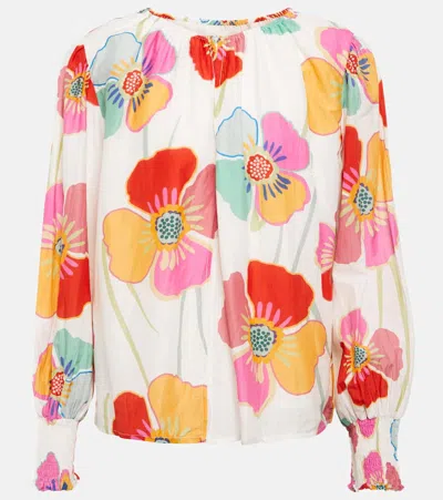 Velvet Bluse Avery Aus Baumwolle Und Seide In Crm Floral