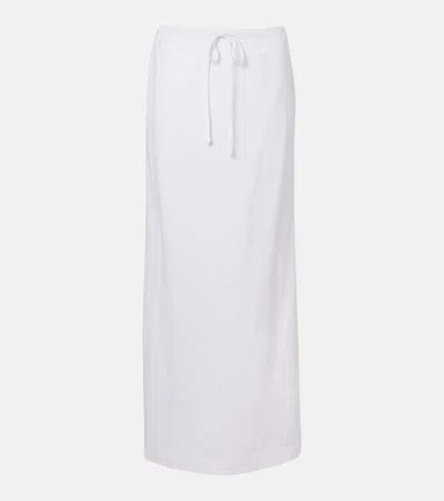 Velvet Beka Linen Maxi Skirt In White