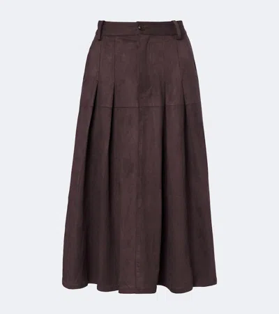 Velvet Belinda Maxi Skirt In Brown