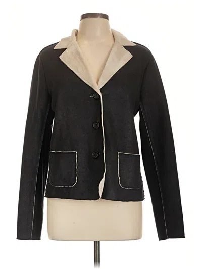 Pre-owned Velvet Blazer Jacket In Black