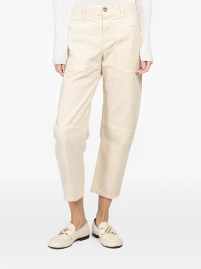 Velvet Brylie Belted Trousers In White