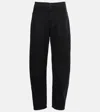 Velvet Brylie Cotton Twill Barrel-leg Pants In Black