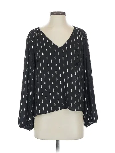 Pre-owned Velvet By Graham & Spencer 3/4 Sleeve Blouse In Black