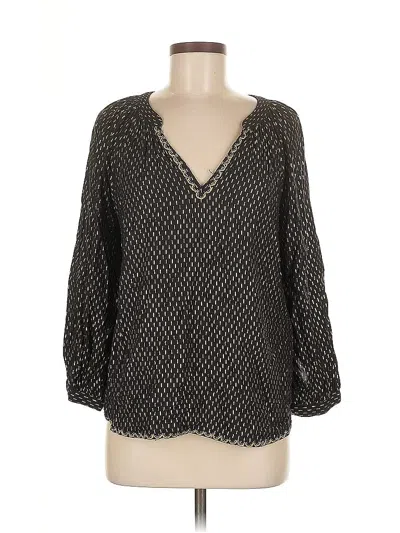 Pre-owned Velvet By Graham & Spencer 3/4 Sleeve Blouse In Black