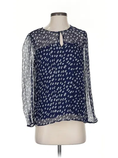 Pre-owned Velvet By Graham & Spencer 3/4 Sleeve Blouse In Blue