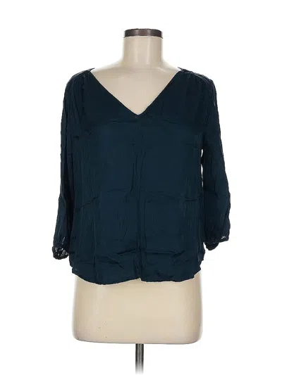 Pre-owned Velvet By Graham & Spencer 3/4 Sleeve Blouse In Blue