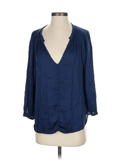 Pre-owned Velvet By Graham & Spencer 3/4 Sleeve Blouse In Blue