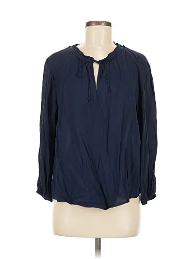 Pre-owned Velvet By Graham & Spencer 3/4 Sleeve Blouse In Blue