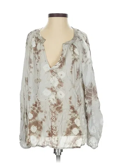 Pre-owned Velvet By Graham & Spencer 3/4 Sleeve Blouse In Gray