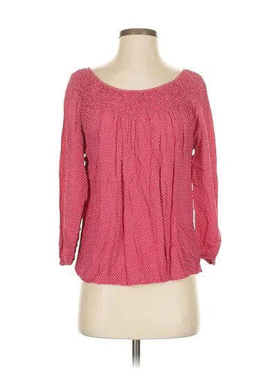 Pre-owned Velvet By Graham & Spencer 3/4 Sleeve Blouse In Pink