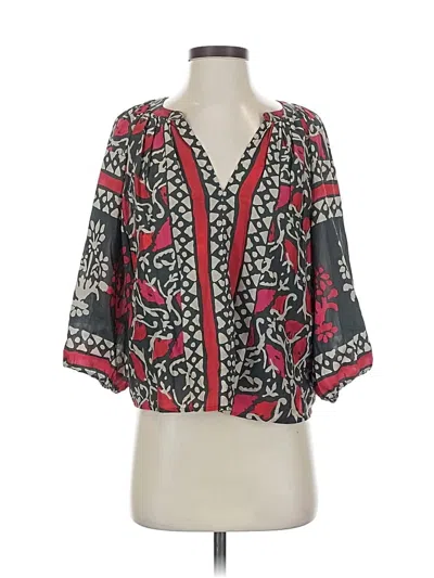 Pre-owned Velvet By Graham & Spencer 3/4 Sleeve Blouse In Red