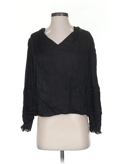 Pre-owned Velvet By Graham & Spencer 3/4 Sleeve T-shirt In Black