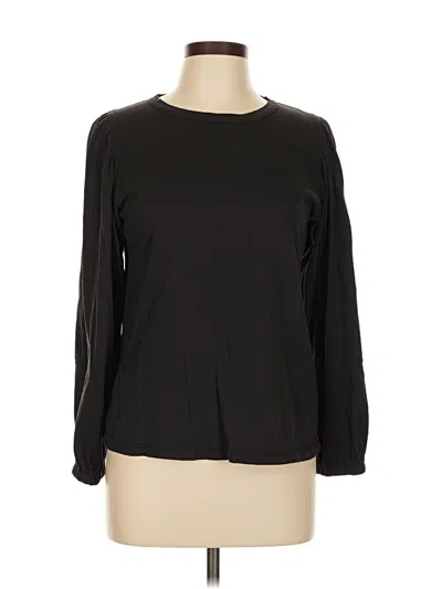 Pre-owned Velvet By Graham & Spencer 3/4 Sleeve T-shirt In Black
